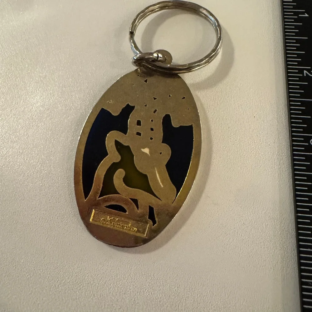 Vintage Capricorn‎ Keychain Zodiac Sign Astrology January Birthday Gift Key Ring